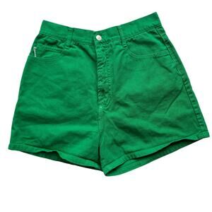 Vintage Bongo Jean Shorts Super High Rise Size Medium Kelly Green 90s